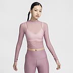 tシャツ 「NIKE」ウィメンズ Dri-FIT ロングスリーブ シアー トップ レディース NIKE公式】ナイキ ゼンビー ウィメンズ Dri-FIT ロングスリーブ
